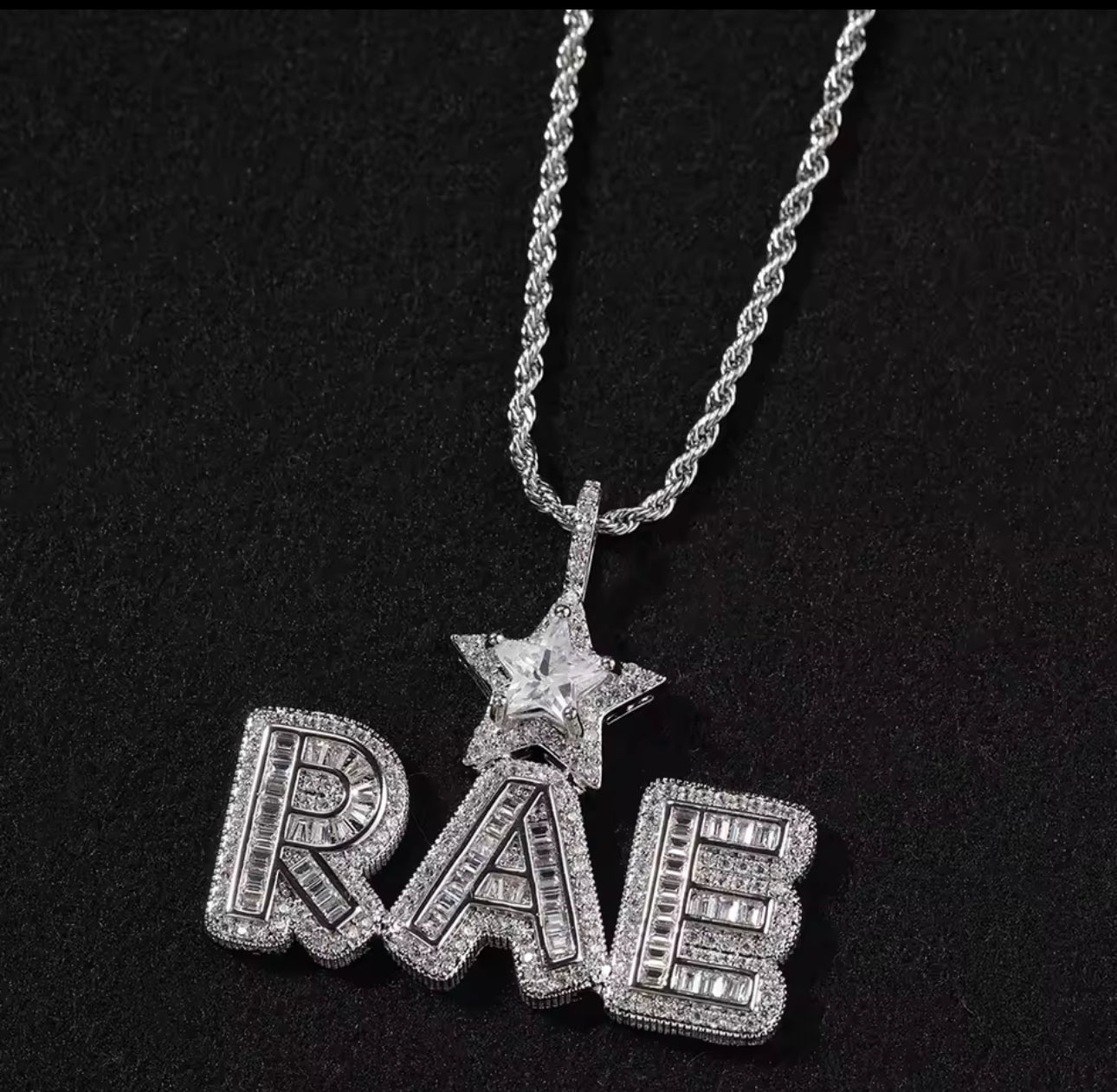 “Crystal” Name Plate Necklace