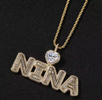 “Crystal” Name Plate Necklace