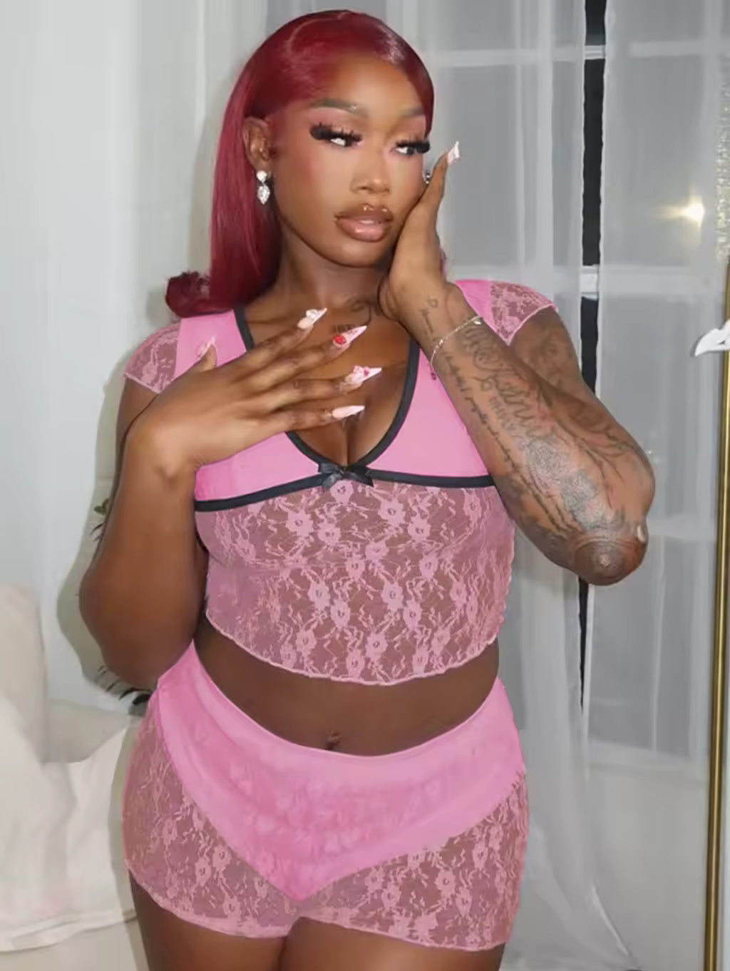 “Yanna” Two Piece Lace Set