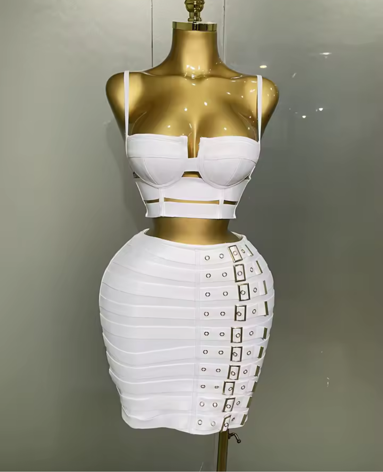 “Latoya” Two Piece Set White