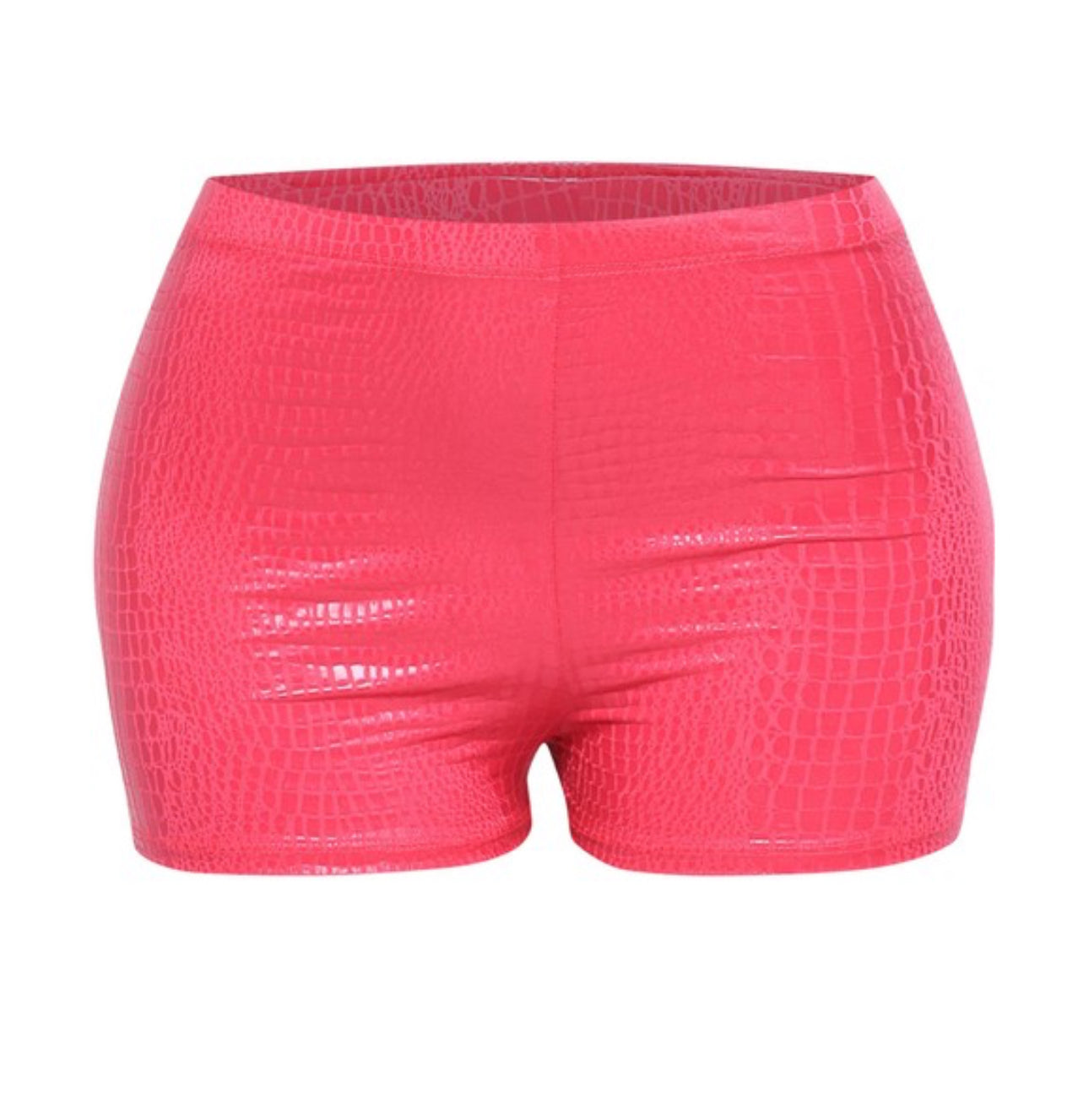 “Doll” Pink Leather Shorts