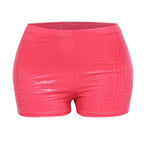 “Doll” Pink Leather Shorts