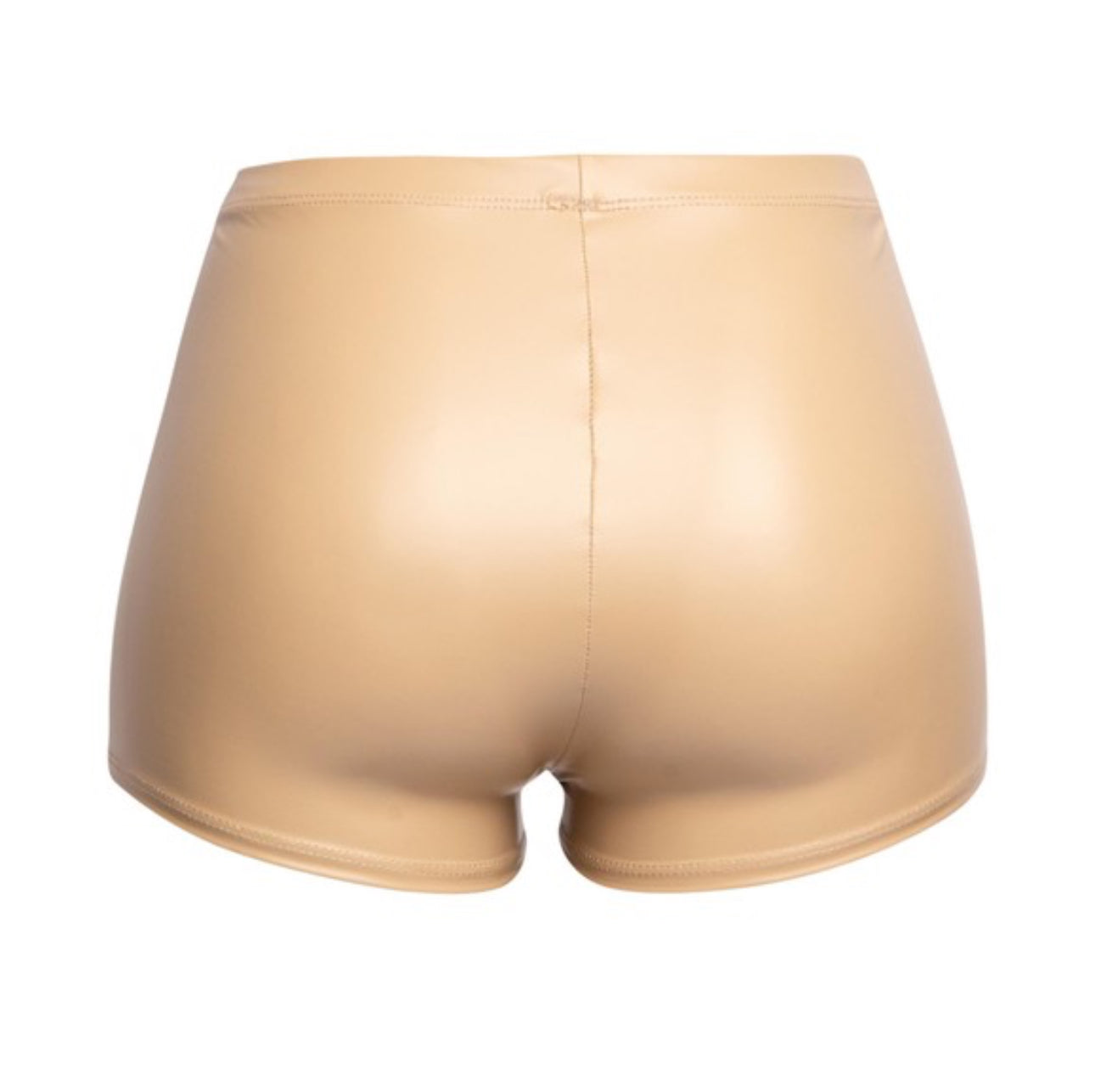 “Doll” Nude Leather Shorts