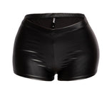 “Doll” Black Leather Shorts