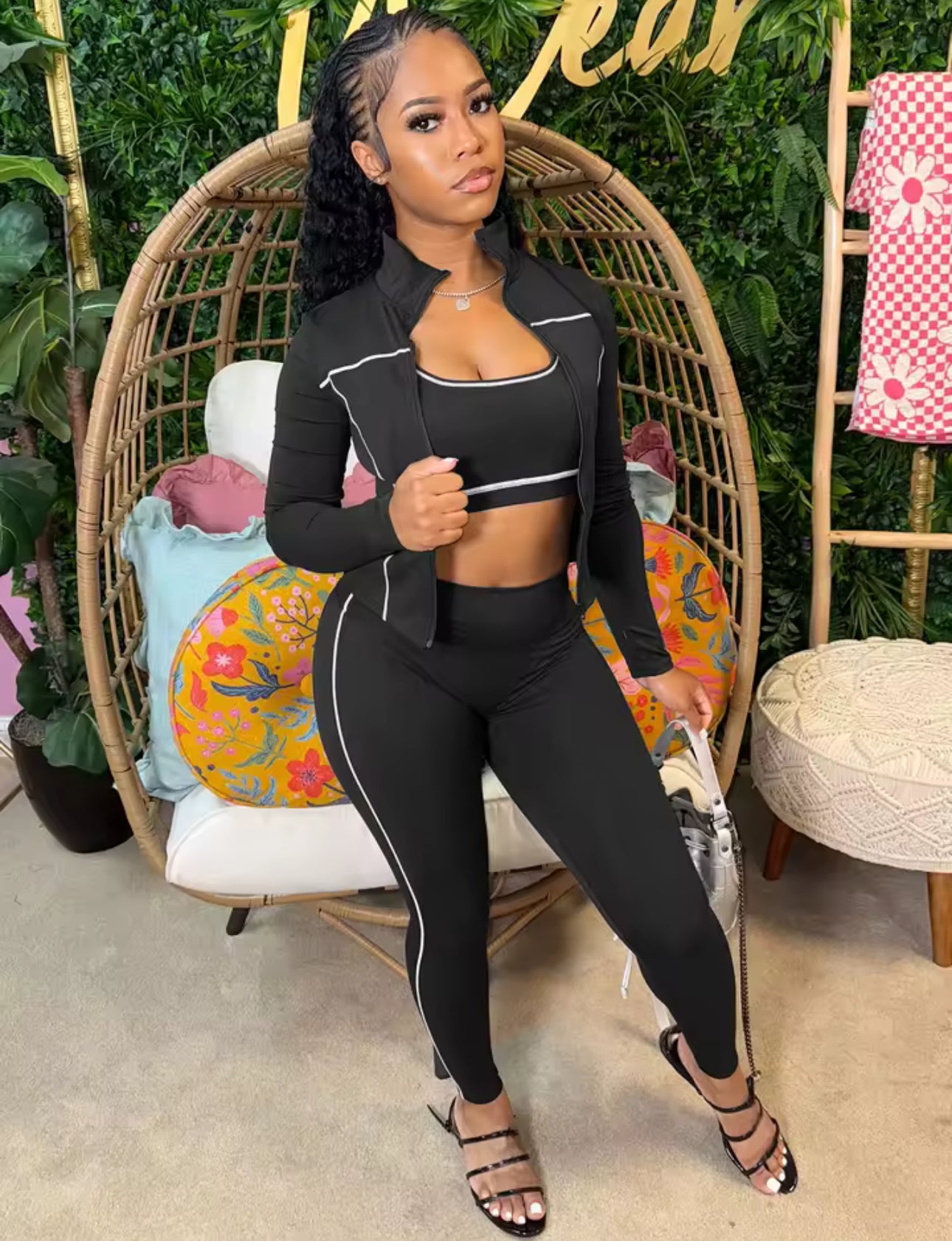 “Shanette” Three Piece Set (Black)