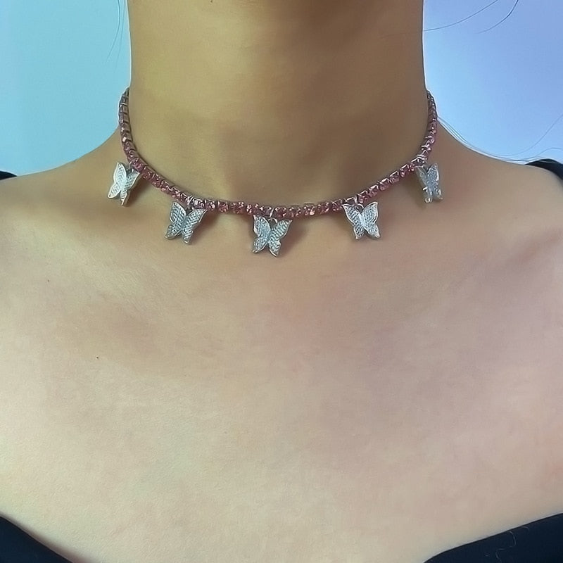 Ice out Butterfly Choker